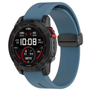 Correa silicona con hebilla-D Garmin Fenix 6 (gris azulado)