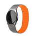 Bracelet silicone magnetique Samsung Galaxy Watch FE (gris/orange)