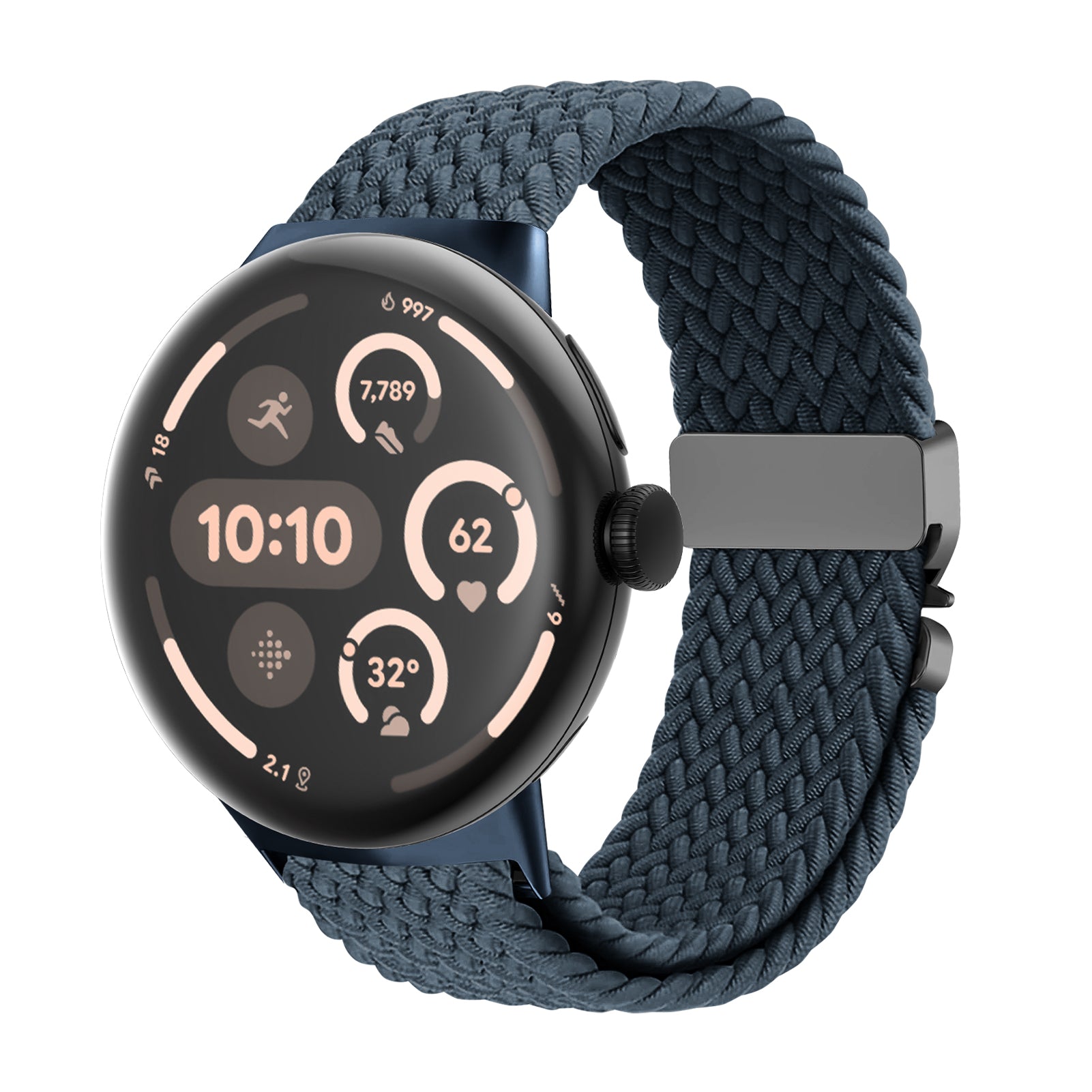 Correa trenzada con hebilla-P Google Pixel Watch 3 - 45mm (azul-gris)