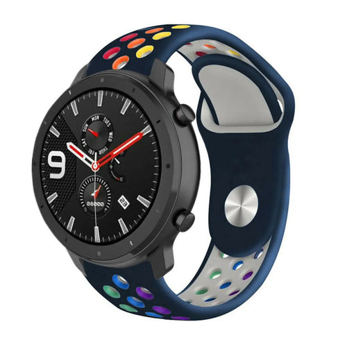 Silicone Sport Strap, on a watch, 3/4 front view