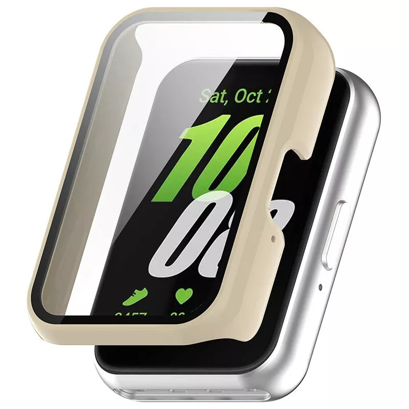 Samsung Galaxy Fit 3 PC Hartschale-Hülle mit Glass (Beige)