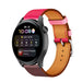 Bracelet cuir Huawei Watch 3 (Pro) (rose vif/marron rouge)