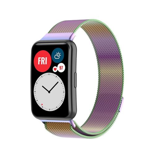 Huawei Watch Fit SE Milanese band (regenboog)