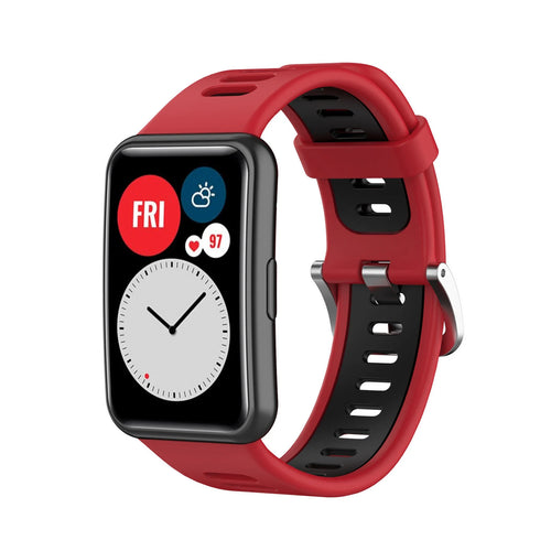 Huawei Watch Fit SE Schnalle Sport Amrband (Rot/Schwarz)