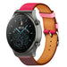 Huawei Watch GT 2 Pro leren band (knalroze/roodbruin)