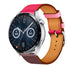 Huawei Watch GT 3 46mm leren band (knalroze/roodbruin)