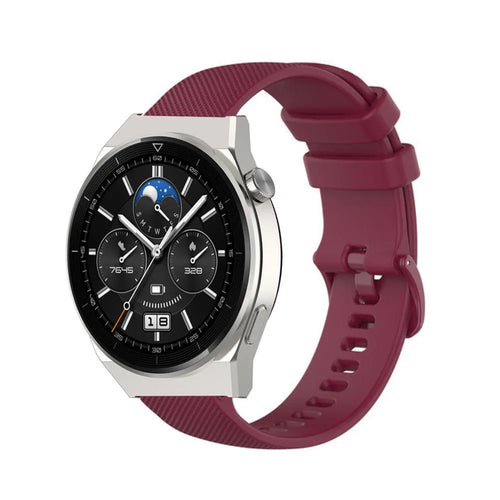 Premium Silicone Strap, on a watch, 3/4 front view