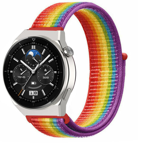 huawei-watch-gt-3-pro-46mm-nylon-bandje-regenboog
