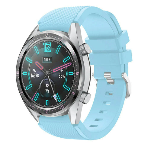 Twill Silicone Strap, on a watch, 3/4 front view
