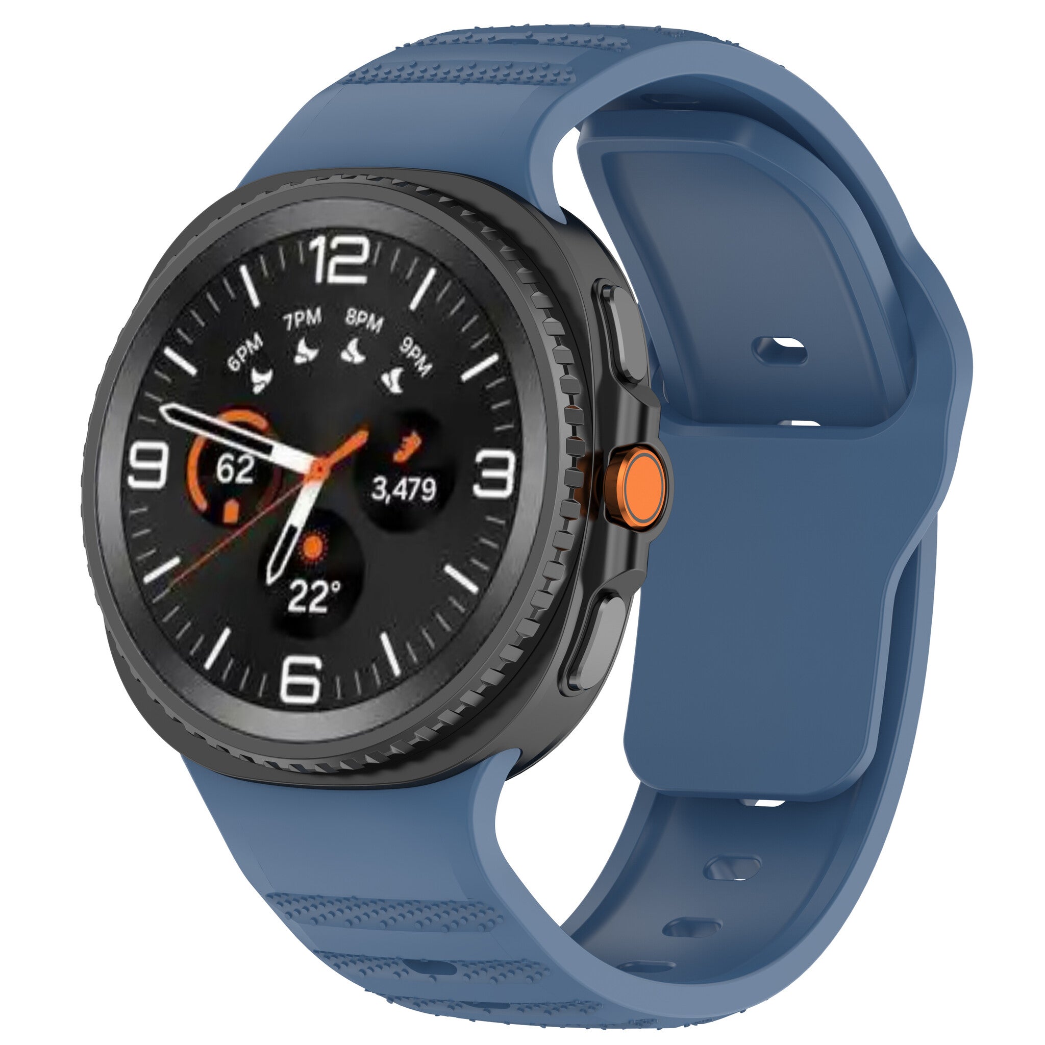 Samsung Galaxy Watch 8 - 44mm Outdoor Silicone Strap (Greyblue)