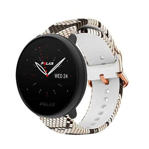 Print Silicone Strap, on a watch, 3/4 front view