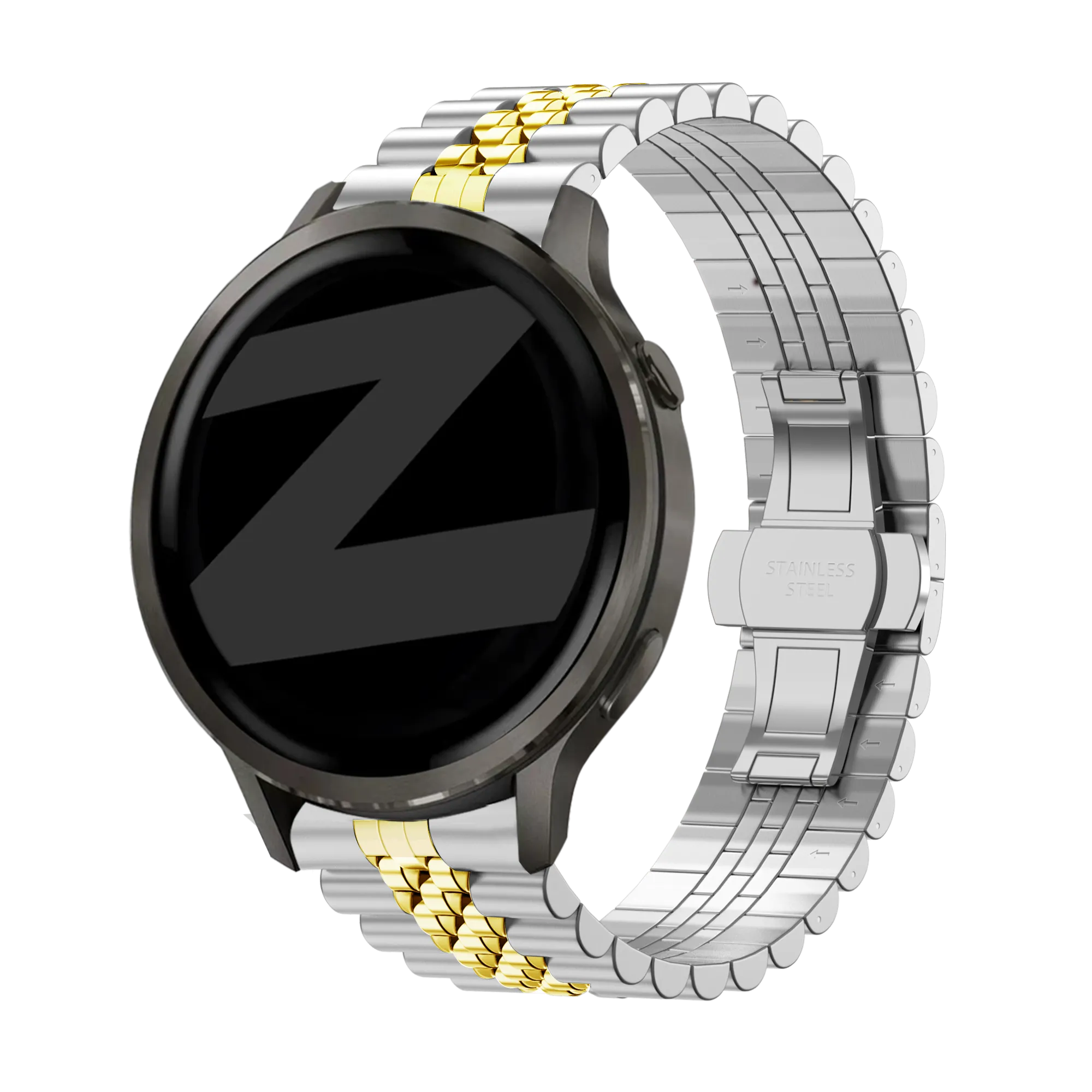Bandz Bracelet acier 'Jubilee' Garmin Venu 2s (argent/or)