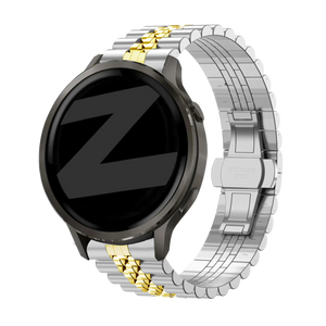 Bandz Bracelet acier 'Jubilee' Garmin Forerunner 255s (argent/or)