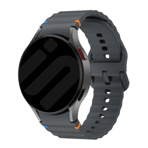Correa ondulada Samsung Galaxy Watch 4 44mm 6 Classic 43mm (grafito)