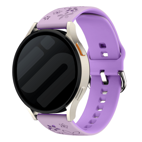 Coros Apex 42mm Flower Silicone Strap (Lavender/Purple)