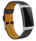 Fitbit Charge 4 Lederarmband (elegantes Schwarz)