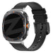 Bandz Samsung Galaxy Watch Ultra leren hybrid band met gesp (zwart)