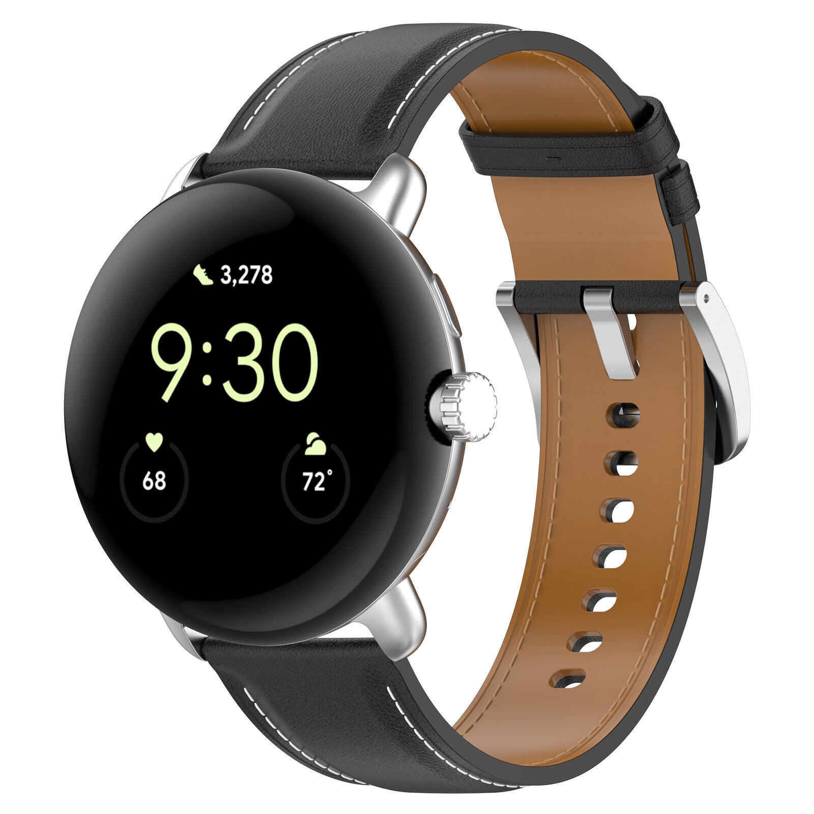 Bracelet cuir Google Pixel Watch 5 - 41mm (noir)