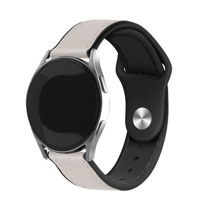 Suunto 9 Peak leren hybrid bandje (wit)