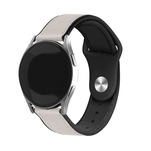 Suunto 9 Peak leren hybrid bandje (wit)