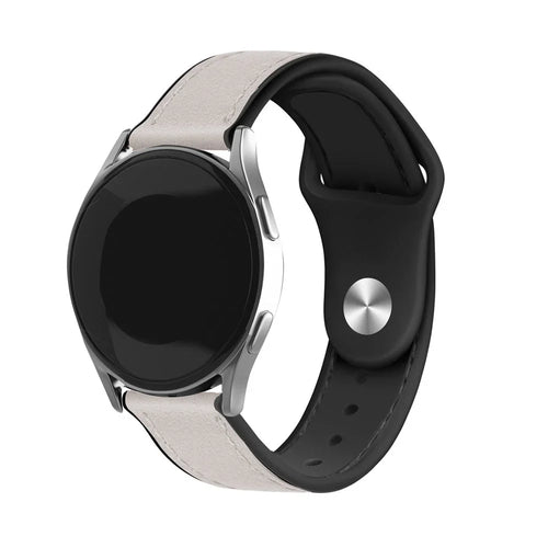 Correa cuero híbrida Amazfit GTR 4 (blanco)