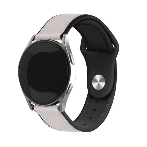 Bracelet cuir hybride Amazfit Bip U (Pro) (blanc)
