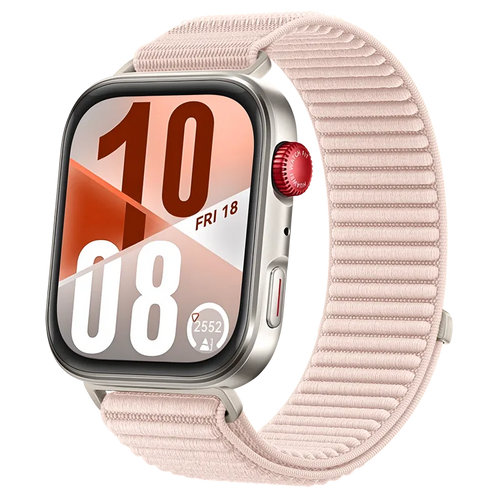 Huawei Watch Fit 5 Wave Nylonarmband (Hellrosa)