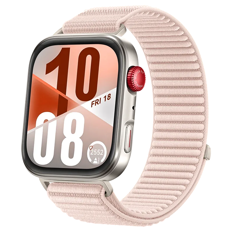 Huawei Watch Fit 5 Wave Nylonarmband (Hellrosa)