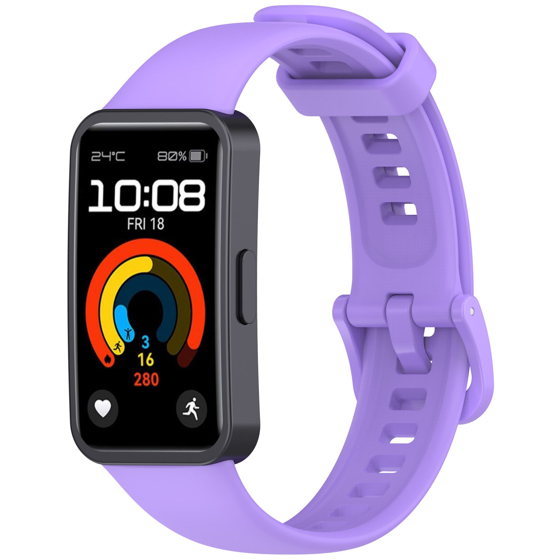 Huawei Band 8 Klassisches Silikonarmband (Flieder)