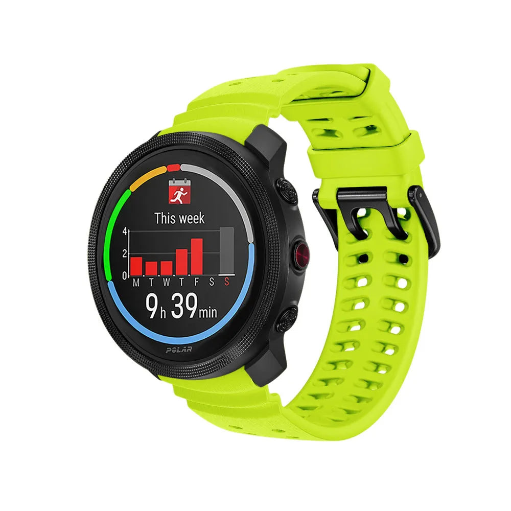 Bracelet silicone grain Polar Vantage V3 (citron vert)
