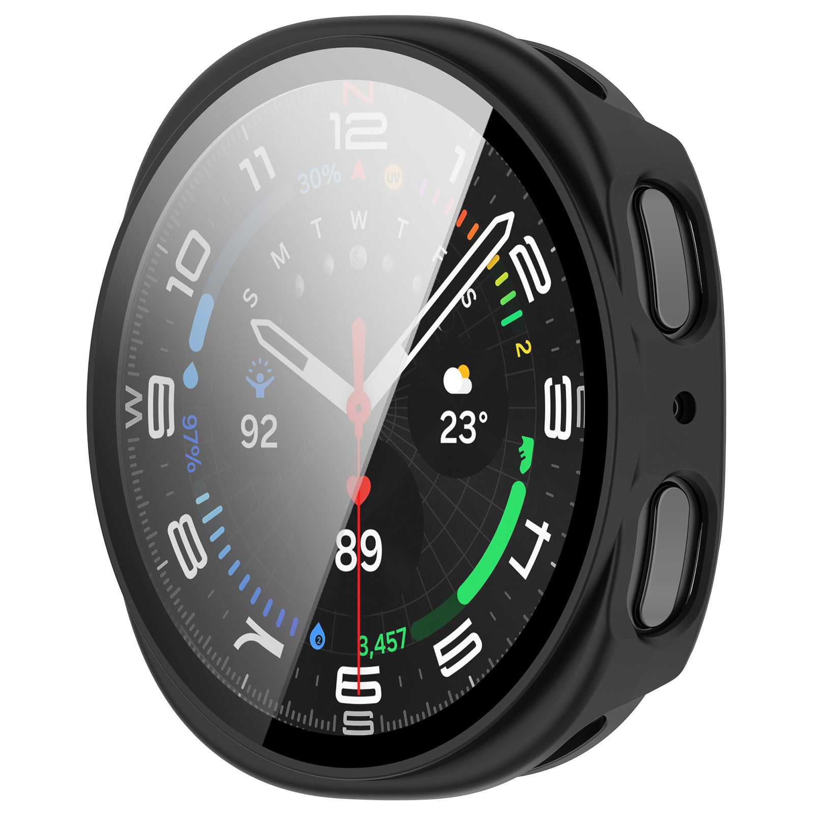 Samsung Galaxy Watch 8 - 40mm Hardcase mit Glas (Schwarz)