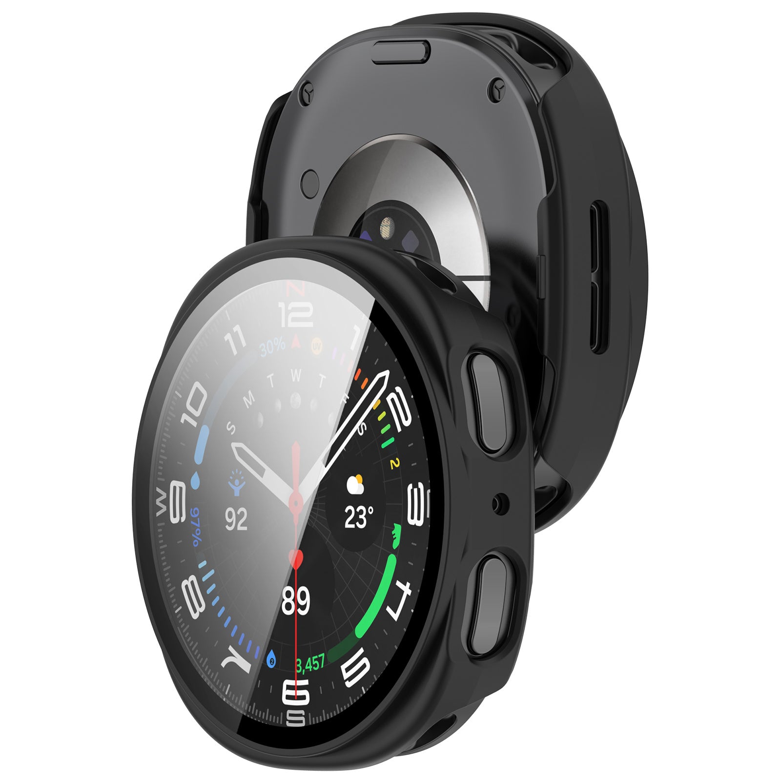 Samsung Galaxy Watch 8 - 40mm Hardcase mit Glas (Schwarz)