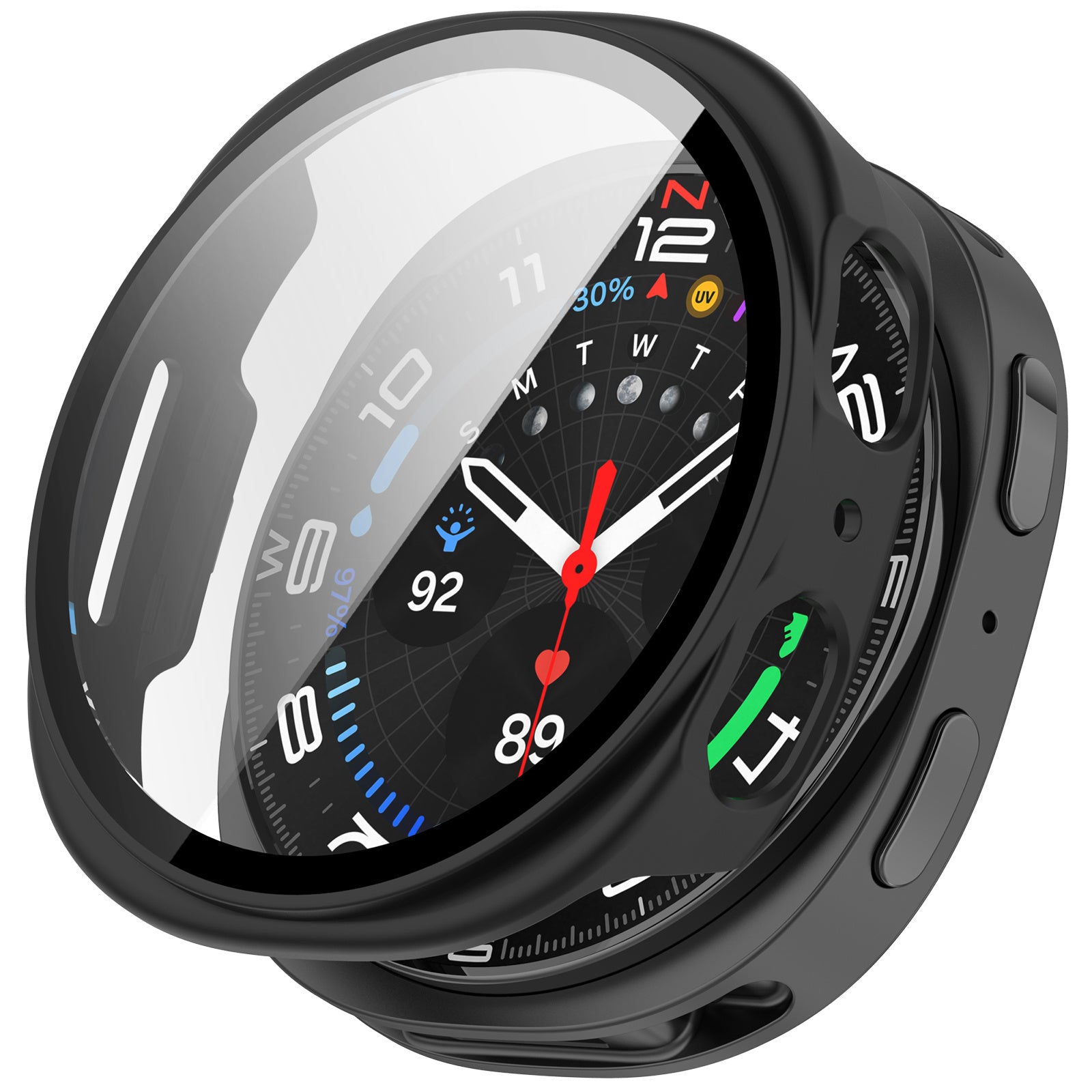 Samsung Galaxy Watch 8 - 40mm Hardcase mit Glas (Schwarz)