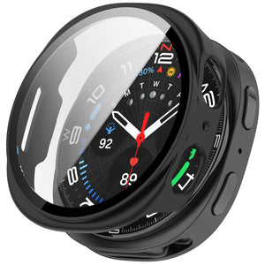 Samsung Galaxy Watch 8 / 9 - 44mm Hardcase mit Glas (Schwarz)