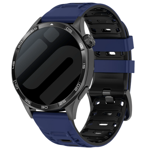 Bracelet sport Mecha Gard Pro Health Smartwatch 3 - 48mm (bleu foncé/noir)