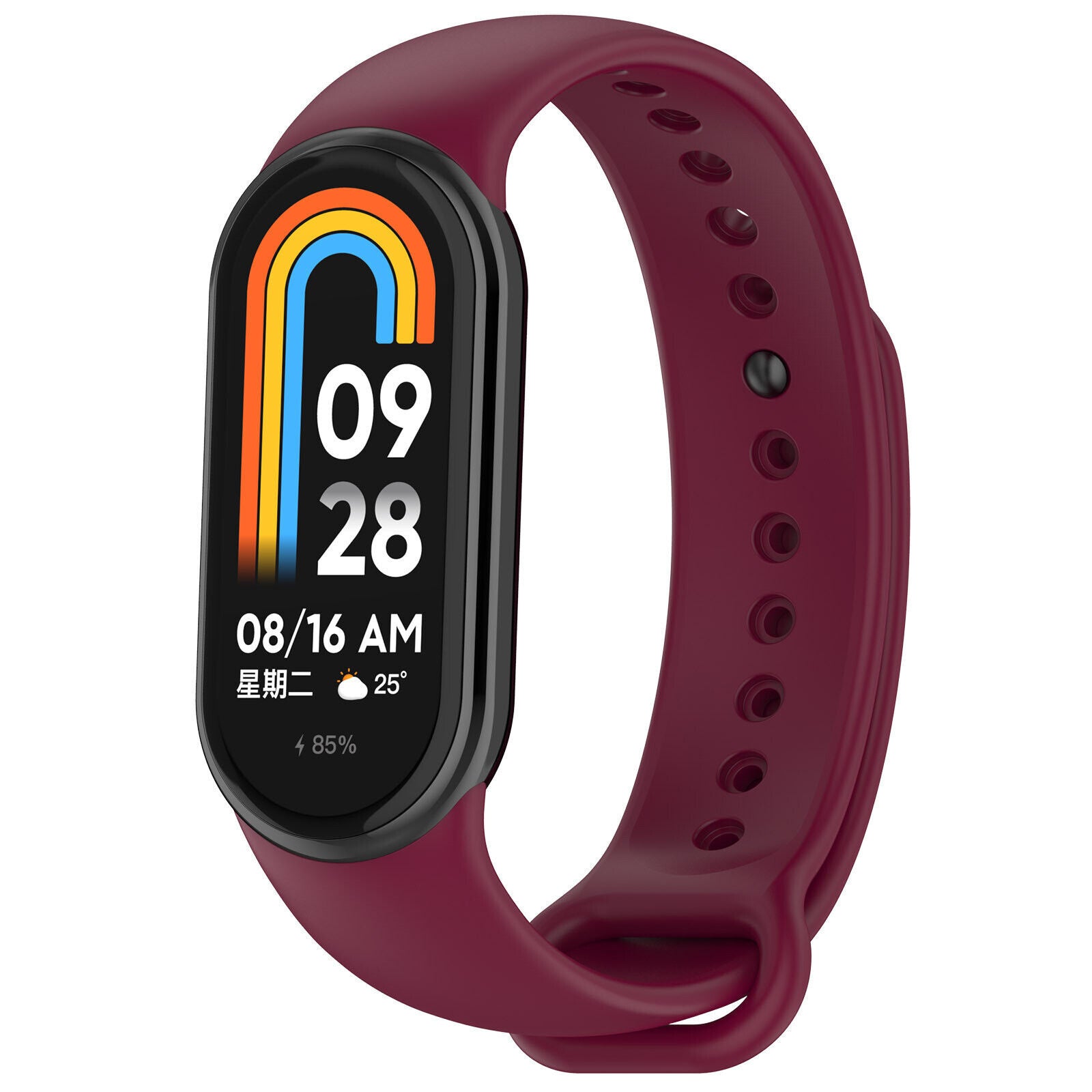 Xiaomi Smart Band 10 Silikonarmband (Weinrot)