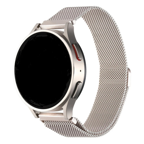 Milanese Strap, starlight, on a watch, 3/4 front view