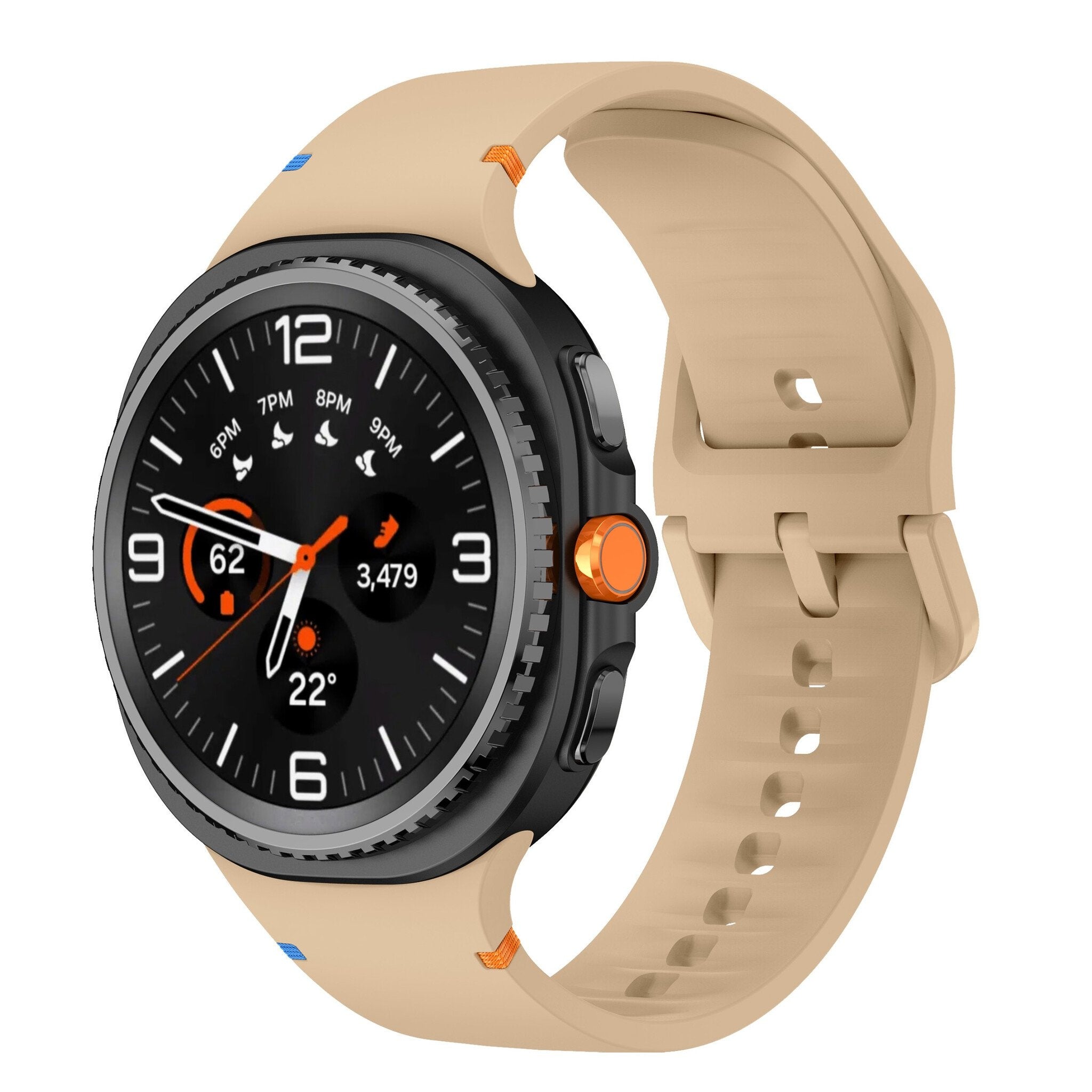 Samsung Galaxy Watch 8 - 44mm Silikonarmband (Milk Tea)
