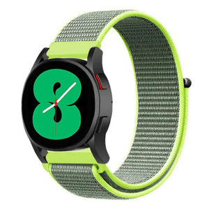Nylon Strap, fluorescent, on a watch, 3/4 front view