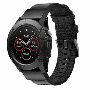 Bracelet nylon hybride Garmin Approach S70 - 47mm (noir)