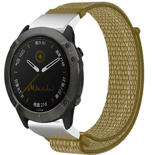 Correa nylon Garmin Fenix 5x/6x (verde oliva)