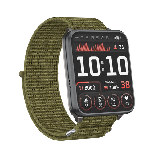 Garmin Venu X1 nylon bandje (olijfgroen)