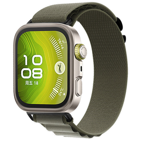 Huawei Watch Fit 5 Pro Alpine nylon bandje (olijfgroen)