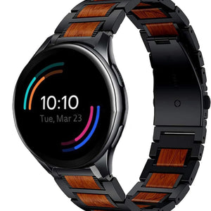 Correa de madera / acero OnePlus Watch 3 (negra)