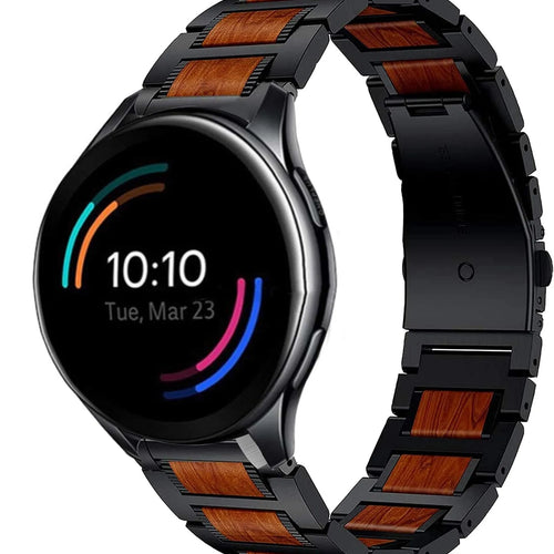 Correa de madera / acero OnePlus Watch 3 (negra)