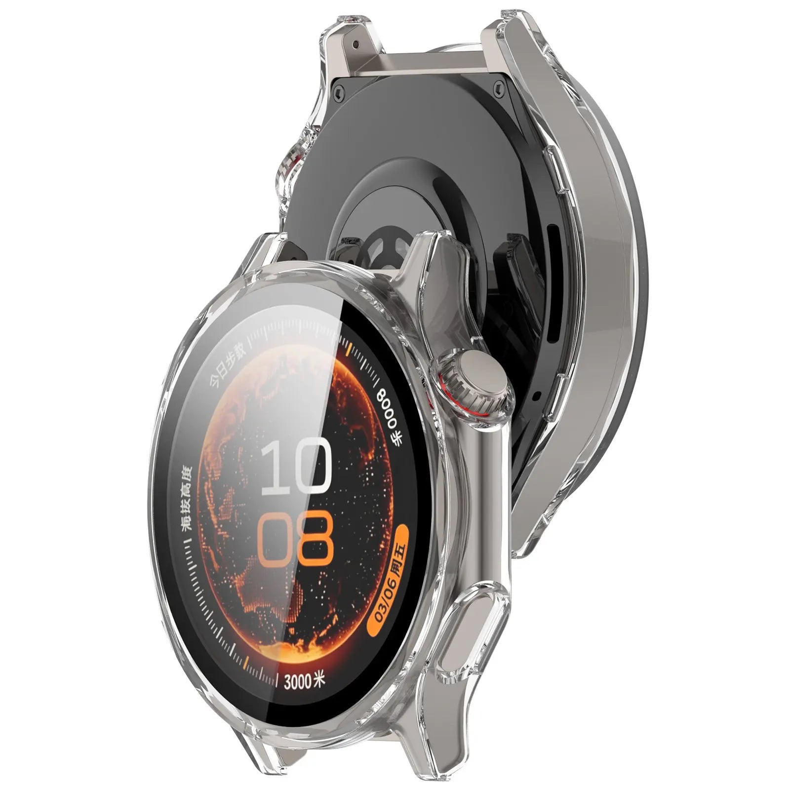 OnePlus Watch 4 (47mm) Hardcase mit Glas (Transparent)