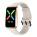 Oppo Watch Free siliconen bandje (zandwit)