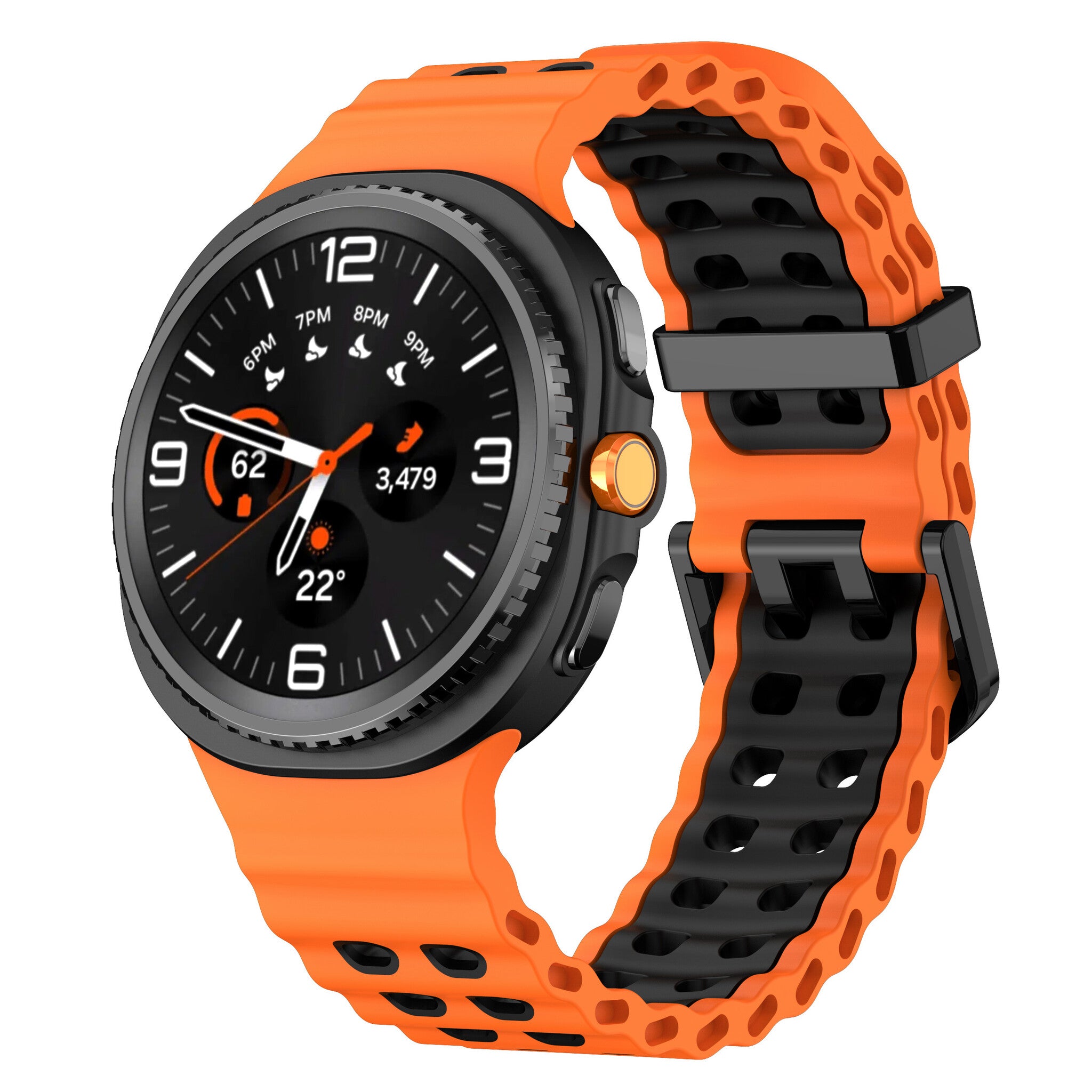 Samsung Galaxy Watch 9 - 40mm Ocean Strap (Orange/Black)