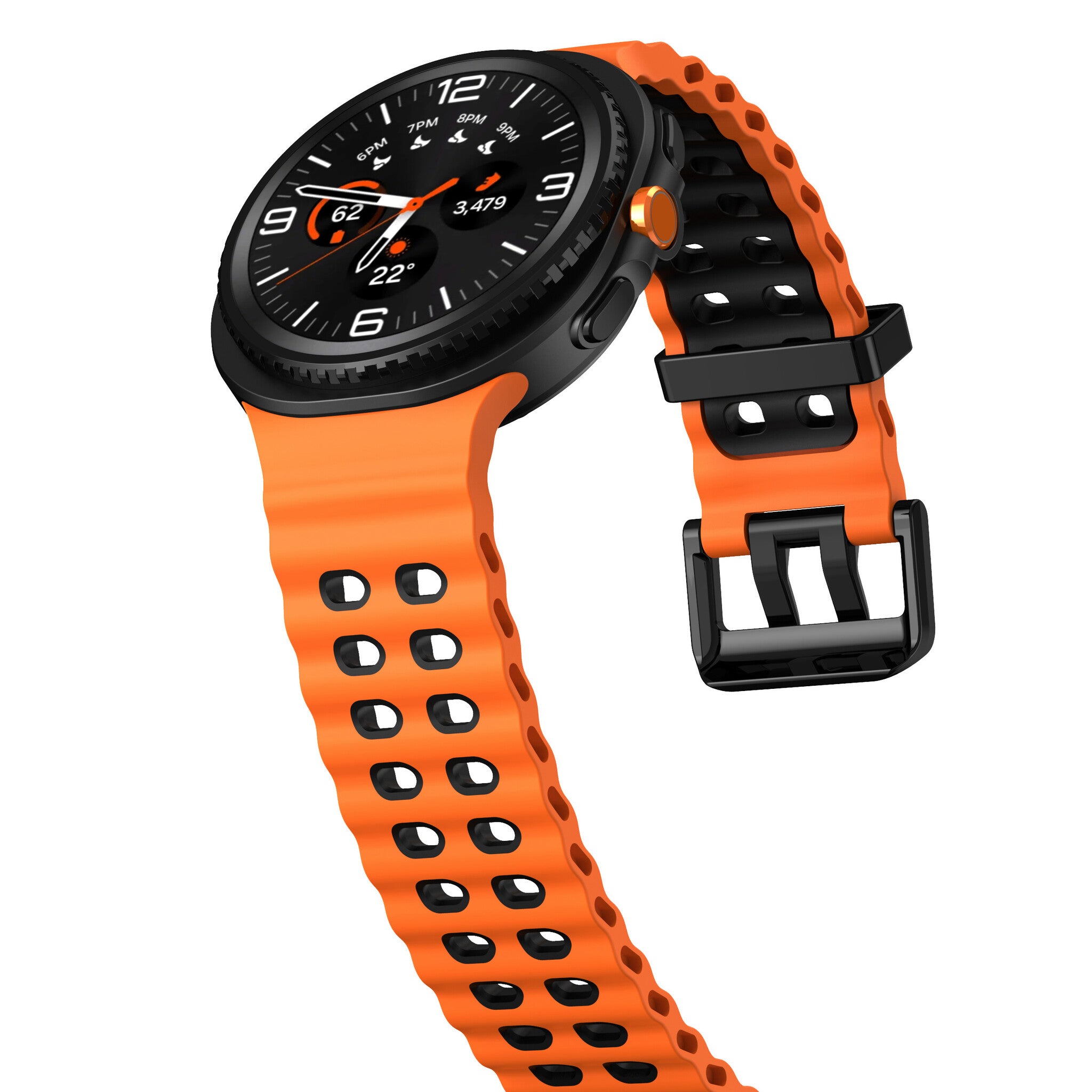 Samsung Galaxy Watch 9 - 40mm Ocean Strap (Orange/Black)