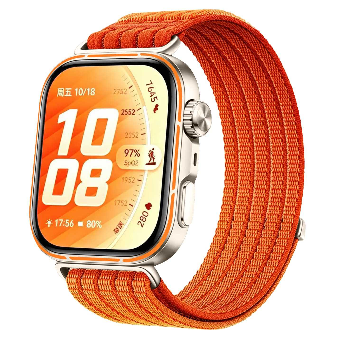 Huawei Watch Fit 5 Pro ultradunne nylon band (oranje)